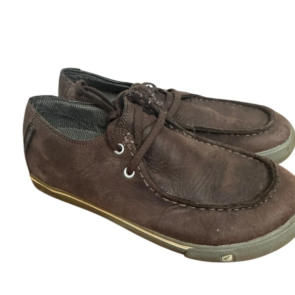 Keen Big Kids Brown Leather Boat Shoes US 5 EU 38